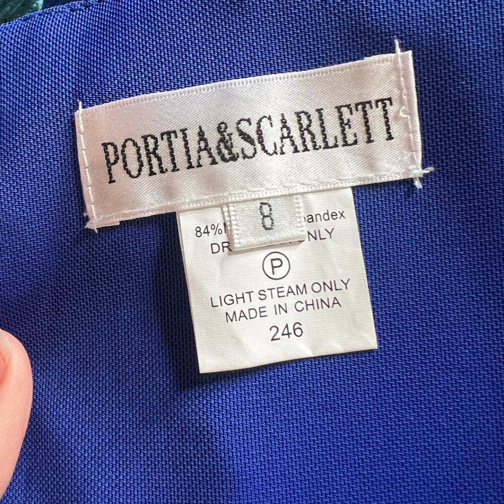 Portia & Scarlett Cobalt Blue Halter Gown - Picture 5 of 5